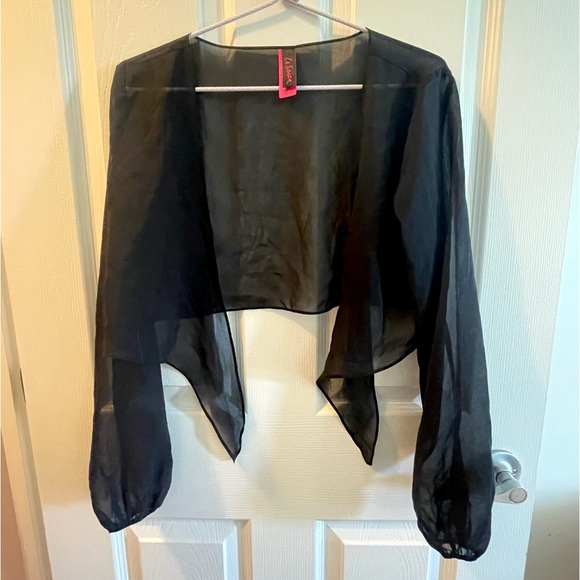 Black Mesh Swim Coverup - Picture 5 of 6